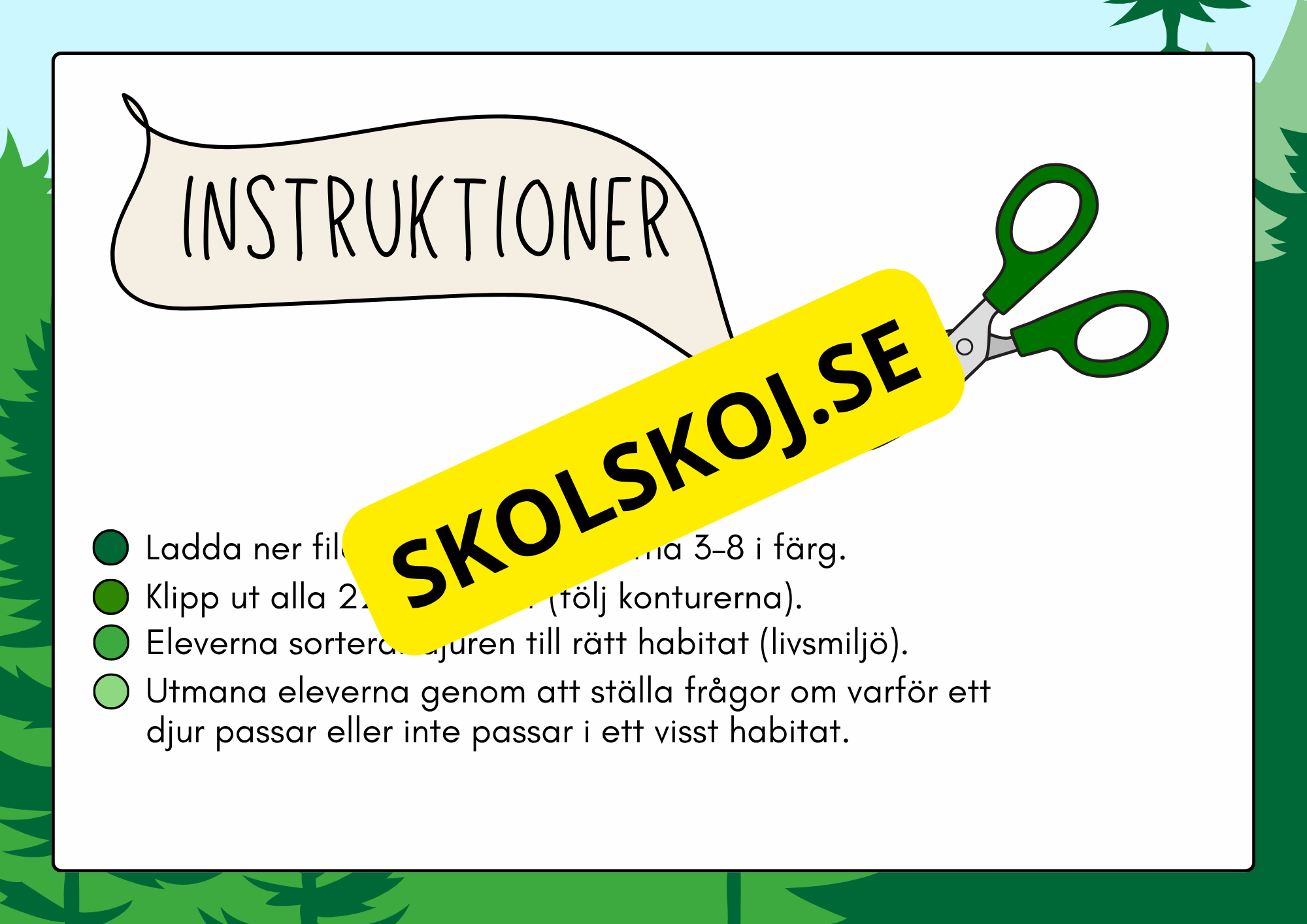 Djuren och deras hem - Pedagogiskt spel