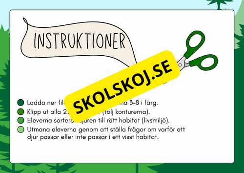 Djuren och deras hem - Pedagogiskt spel