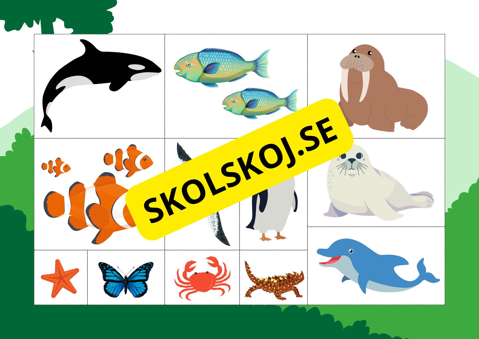 Djuren och deras hem - Pedagogiskt spel