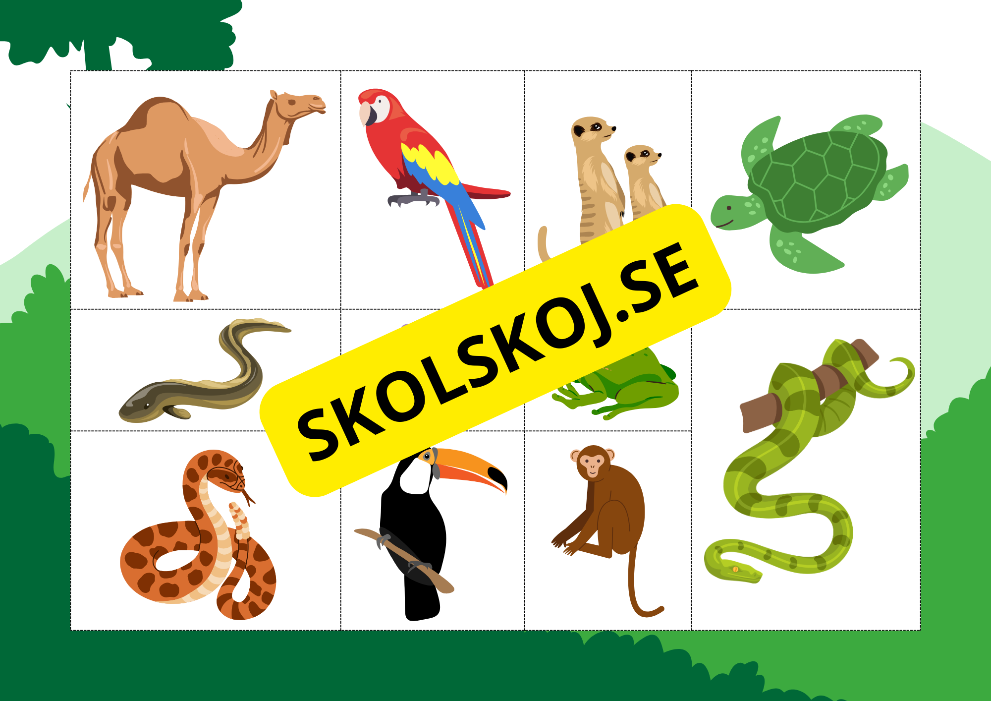 Djuren och deras hem - Pedagogiskt spel