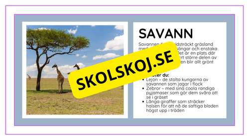 Djurens livsmiljöer - Häfte - Fakta och frågor (43 sidor)