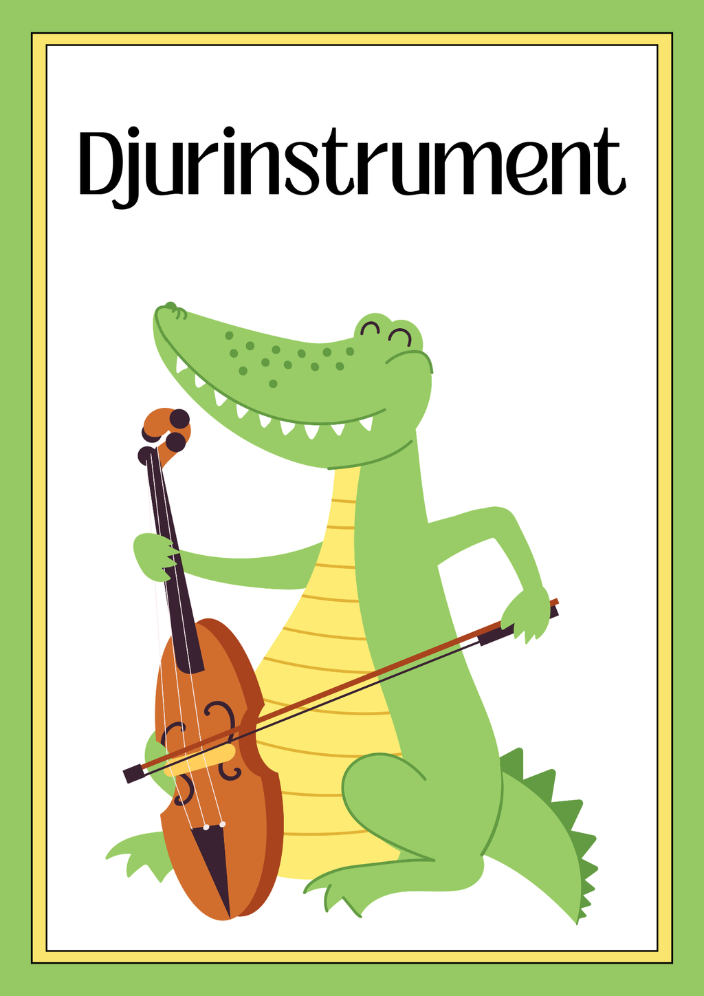 Djurinstrument - Spåra och färglägg