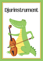 Djurinstrument - Spåra och färglägg
