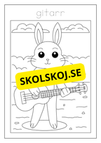 Djurinstrument - Spåra och färglägg