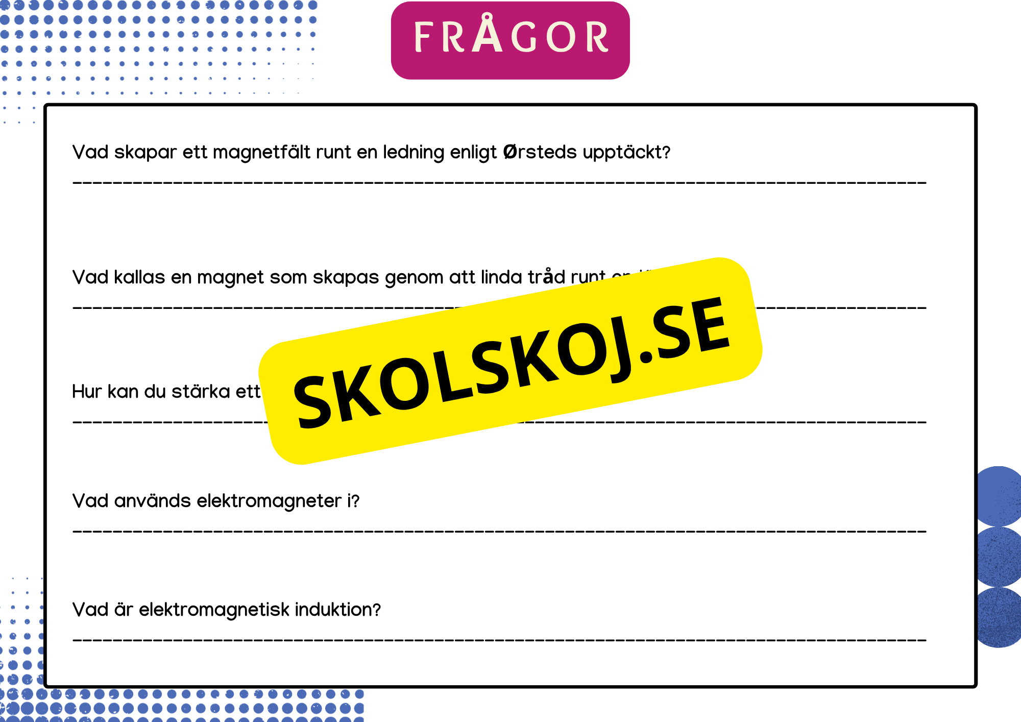 Eektricitet och magnetism - Häfte
