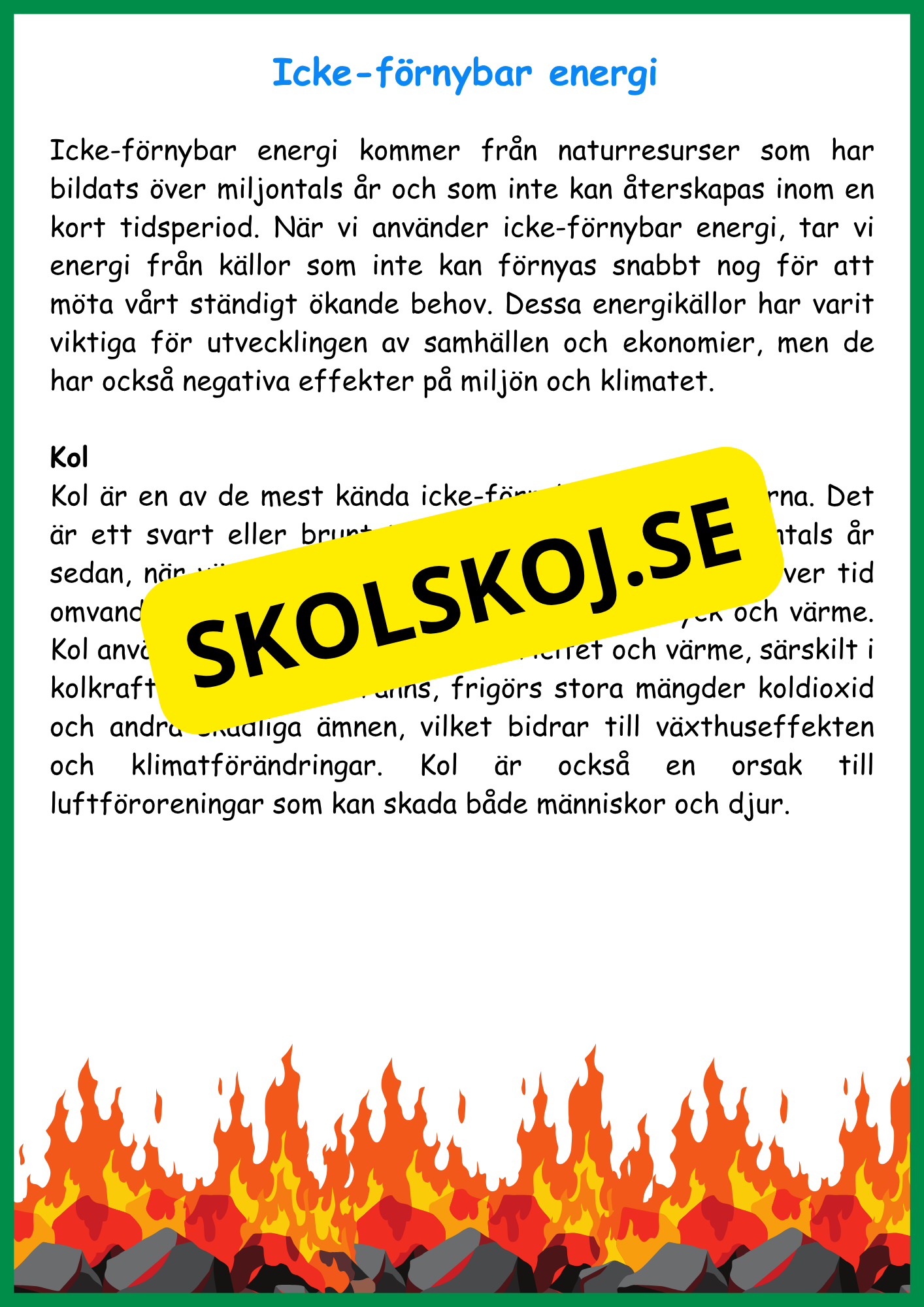 Energi - Olika former och källor
