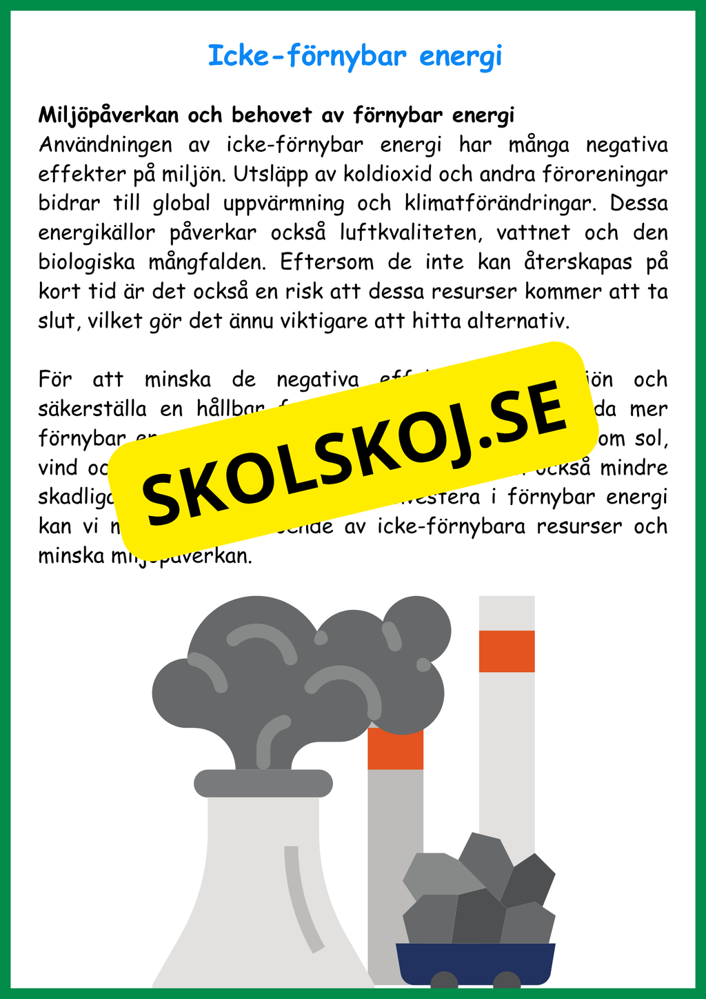 Energi - Olika former och källor