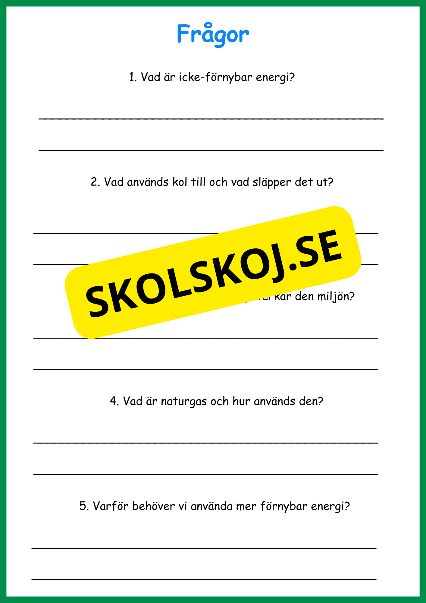 Energi - Olika former och källor