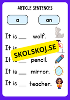 Engelska - Article sentences