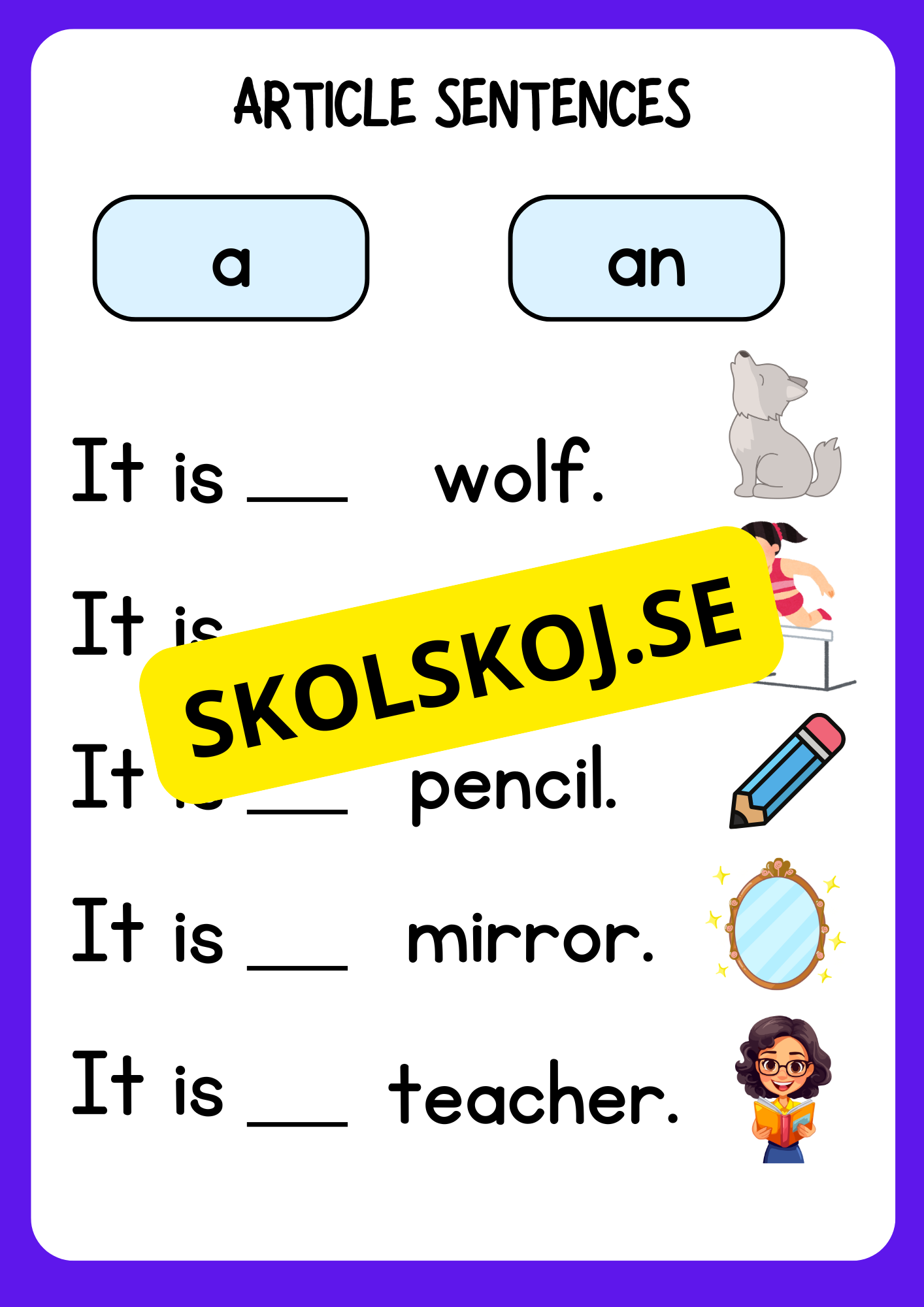 Engelska - Article sentences