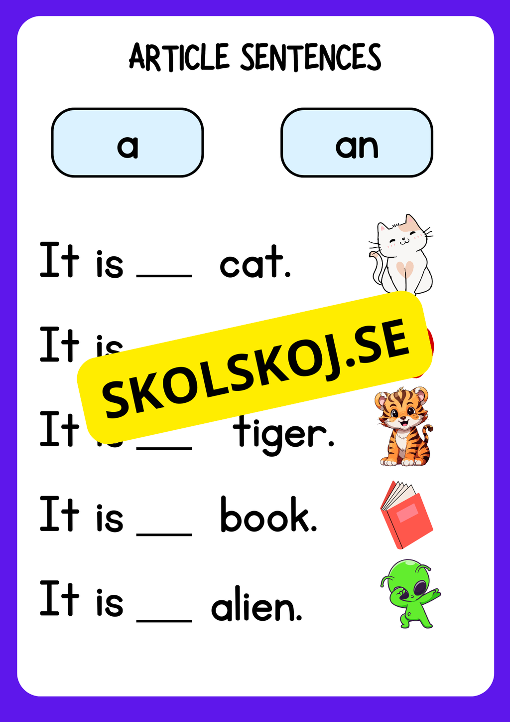 Engelska - Article sentences