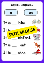 Engelska - Article sentences