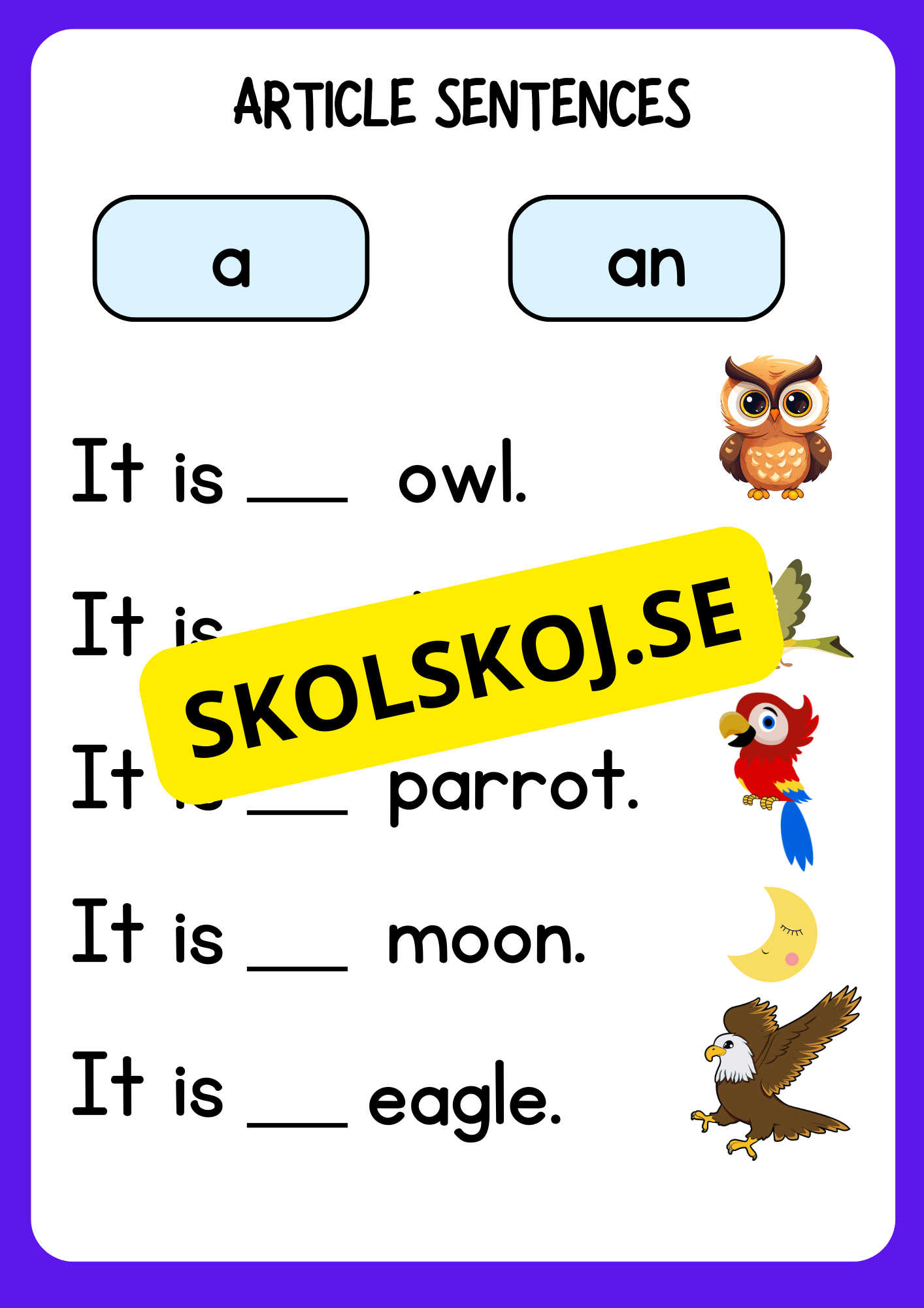 Engelska - Article sentences