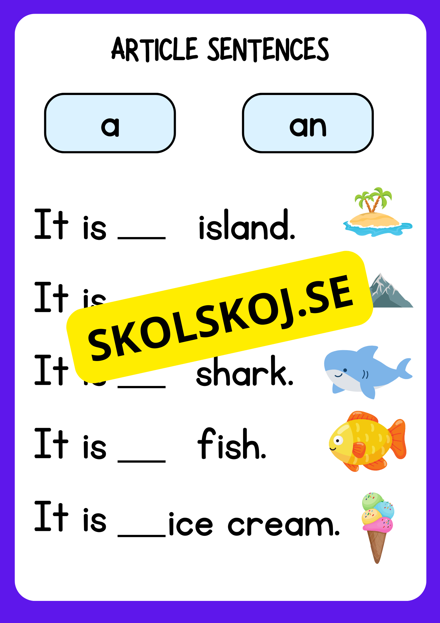 Engelska - Article sentences