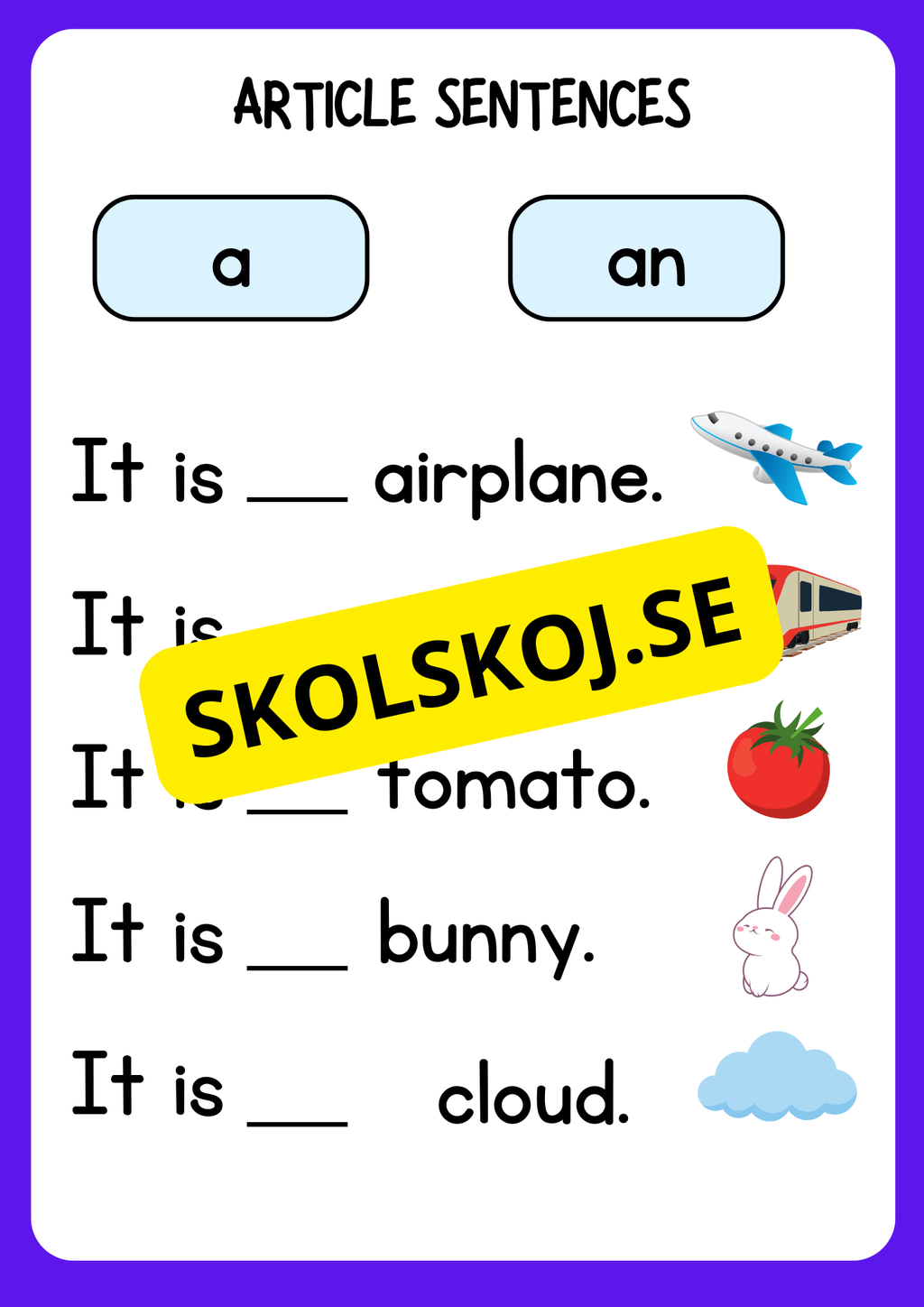 Engelska - Article sentences