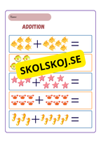 Enkel addition - Förskoleklass - Åk 2