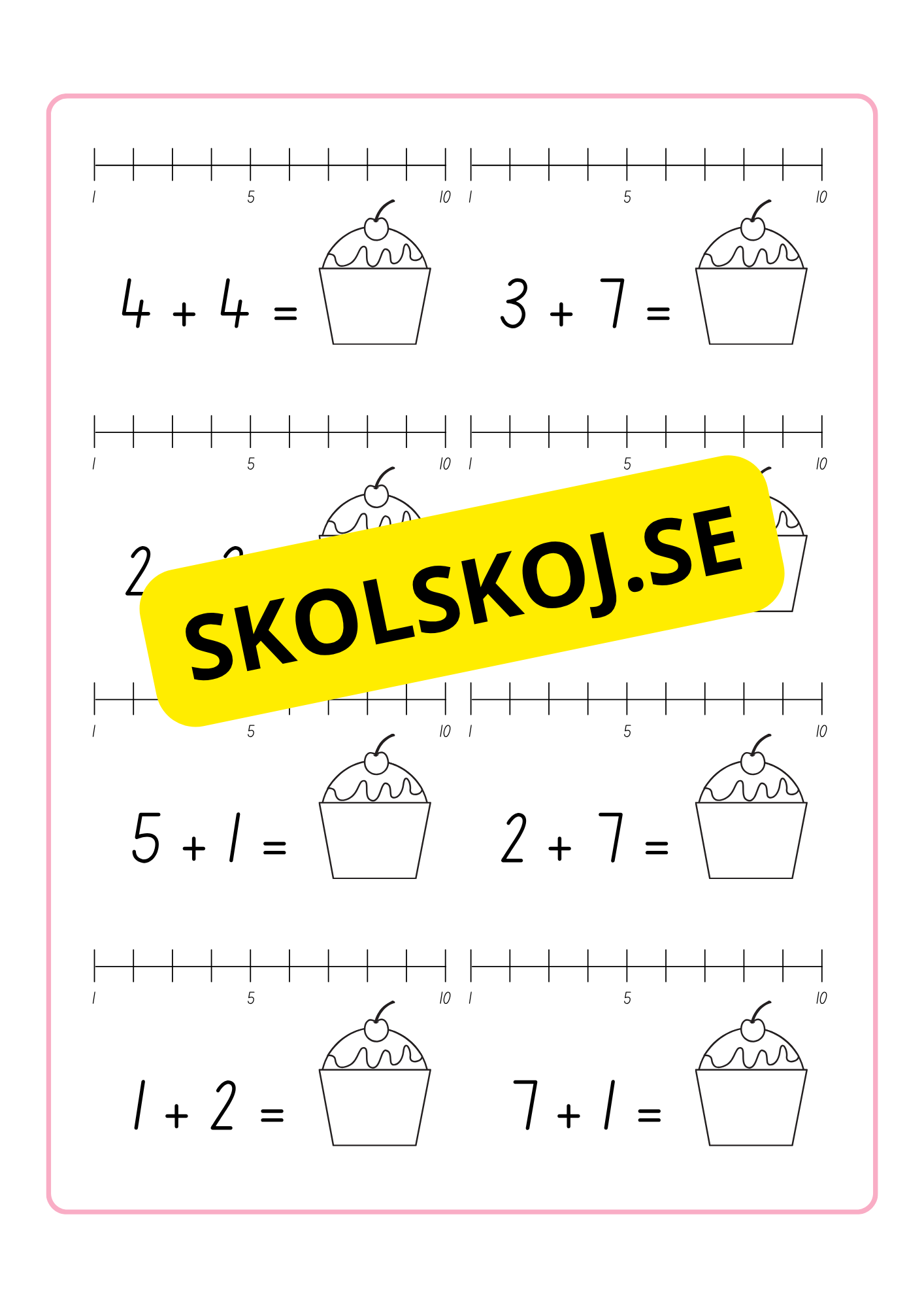 Enkel addition - Förskoleklass - Åk 2