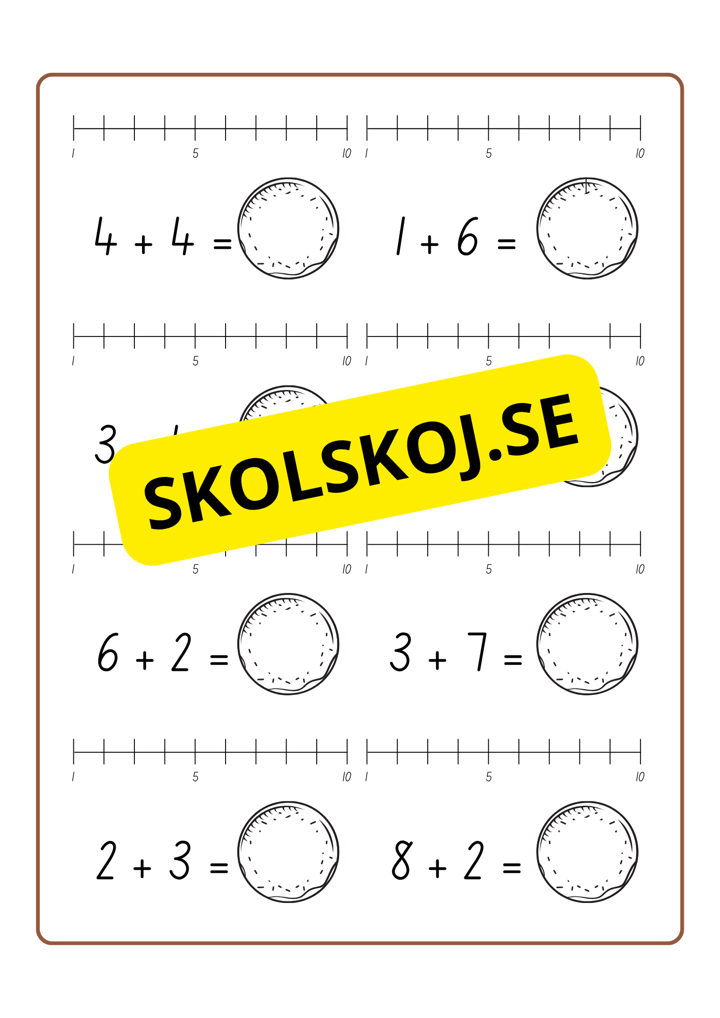 Enkel addition - Förskoleklass - Åk 2