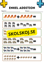 Enkel addition - Fsk - åk 2