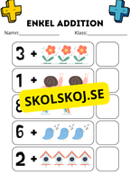 Enkel addition - Fsk - åk 2
