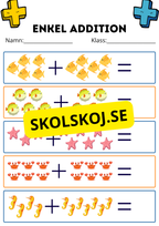 Enkel addition - Fsk - åk 2