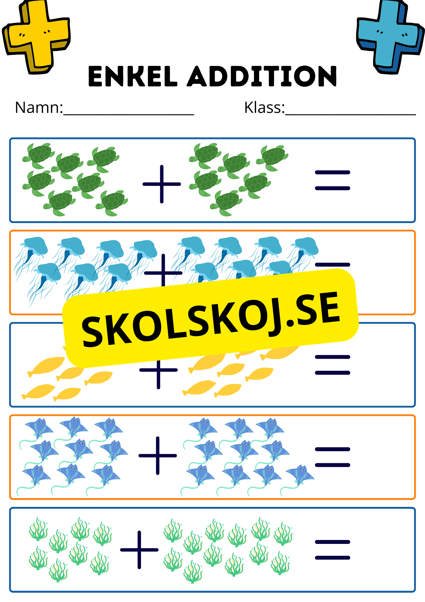 Enkel addition - Fsk - åk 2