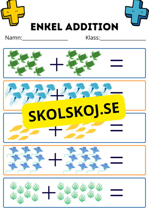 Enkel addition - Fsk - åk 2