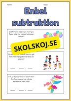 Enkel addition och subtraktion - Häfte
