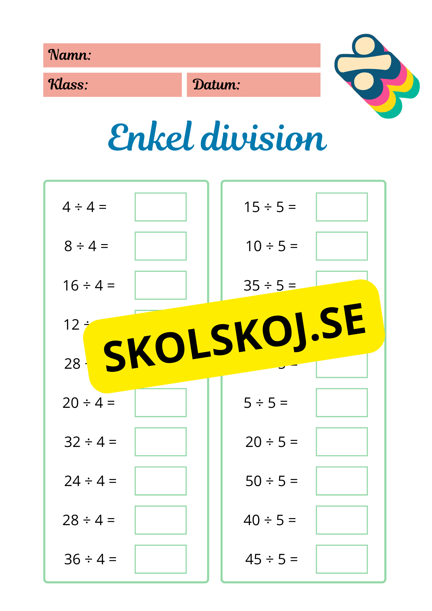 Enkel division