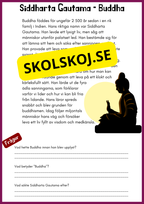 Enkel läsförståelse - Buddhism - Åk 4 - 6