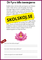 Enkel läsförståelse - Buddhism - Åk 4 - 6
