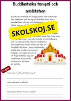 Enkel läsförståelse - Buddhism - Åk 4 - 6