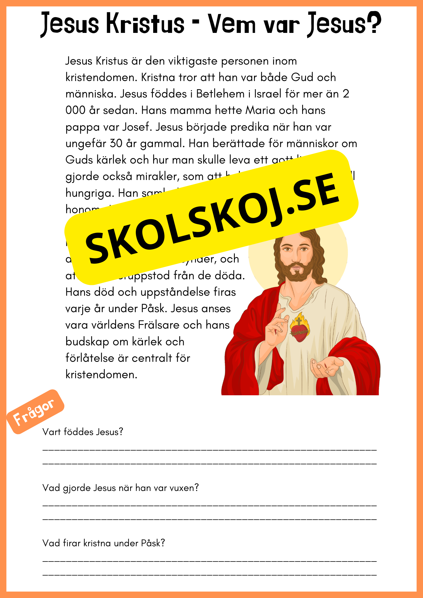 Enkel läsförståelse - Kristendomen - Åk 4 - 6