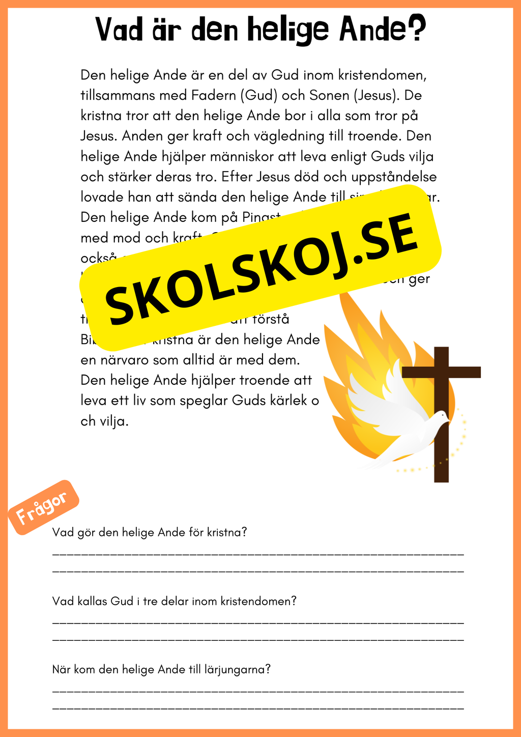Enkel läsförståelse - Kristendomen - Åk 4 - 6