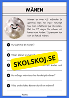 Enkel läsförståelse - Solsystemet