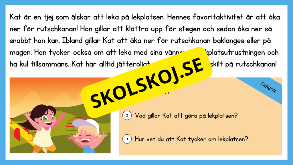 Enkel läsförståelse och frågor