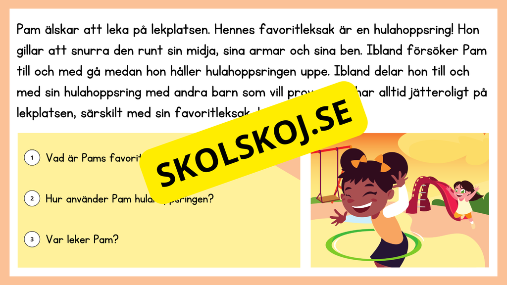 Enkel läsförståelse och frågor