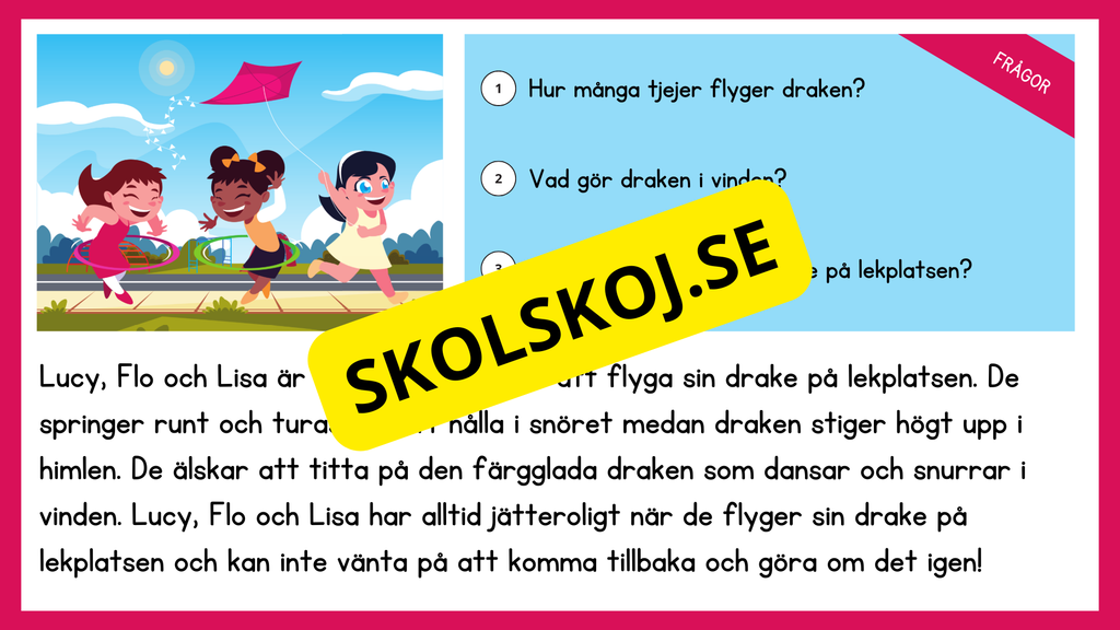 Enkel läsförståelse och frågor