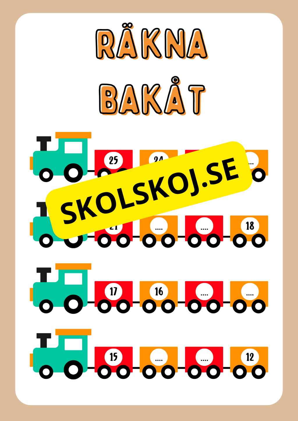 Enkel matematik - Blandade uppgifter - Häfte