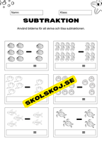 Enkel subtraktion 0 - 10