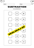 Enkel subtraktion 0 - 10