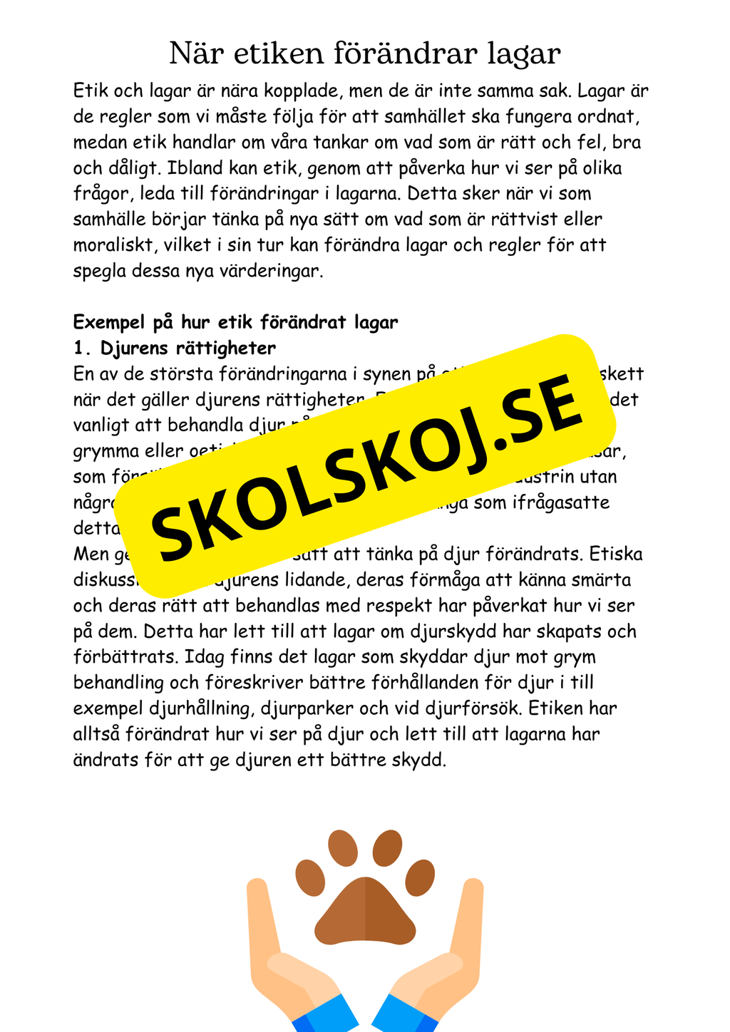 Etik och svåra val - Årskurs 4 - 6