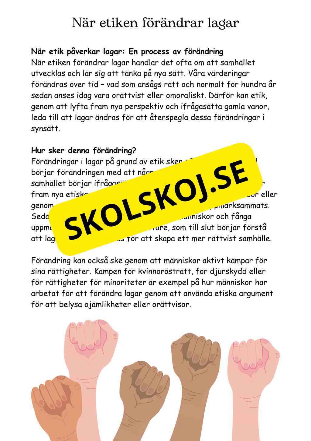 Etik och svåra val - Årskurs 4 - 6