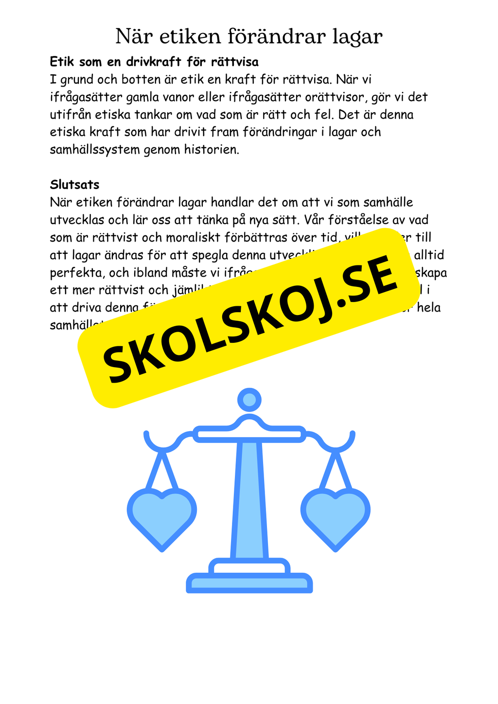 Etik och svåra val - Årskurs 4 - 6