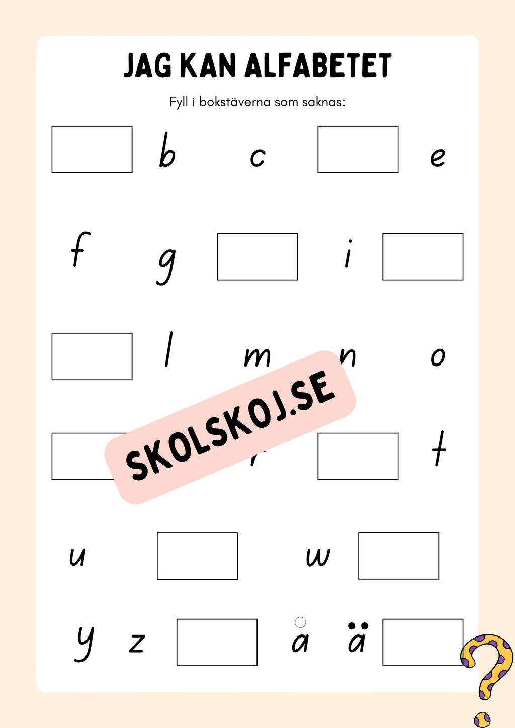 Extra uppgifter - Fsk - Årskurs 1