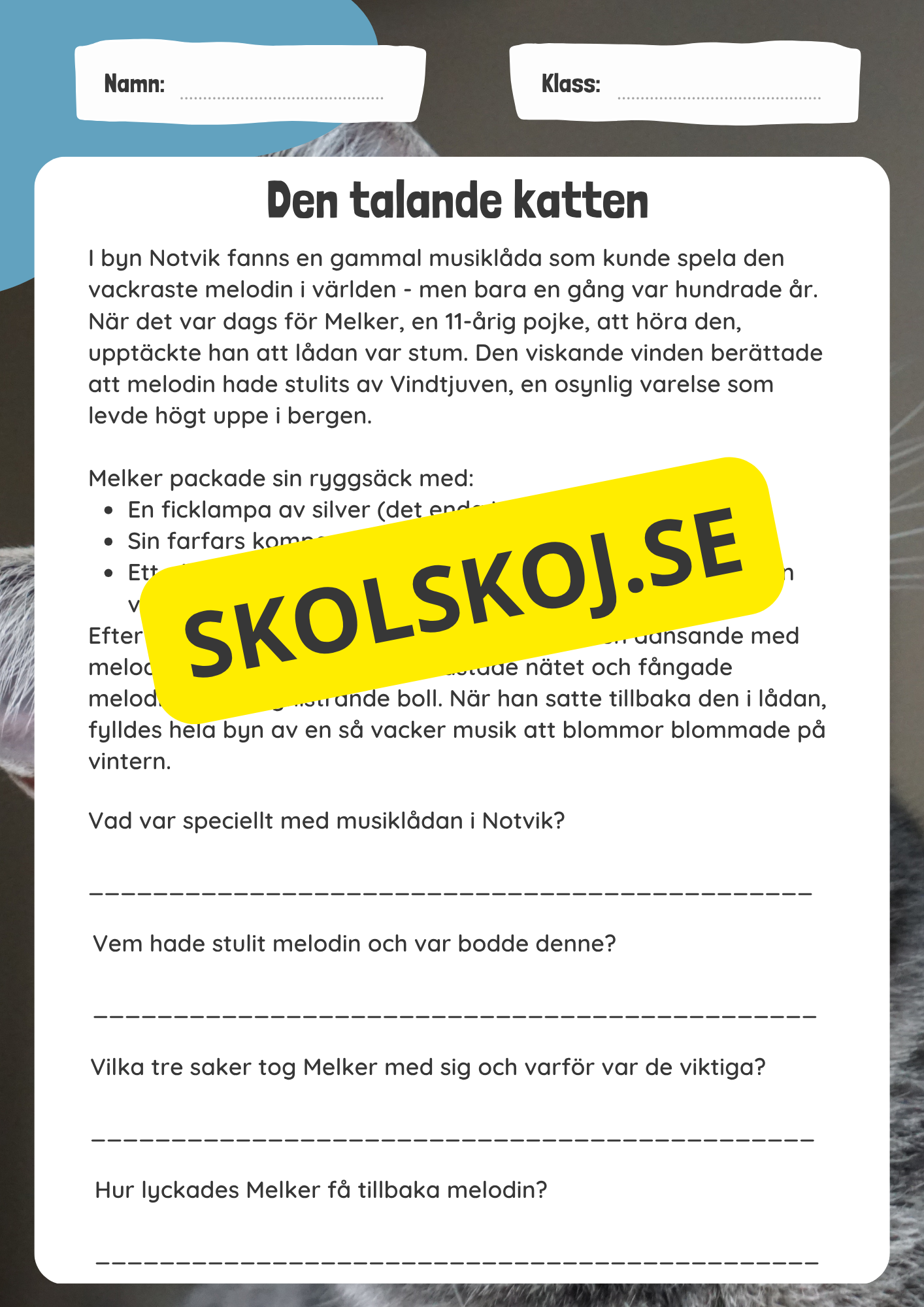 Fantastiska Läsförståelse-berättelser