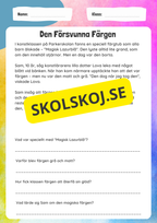 Fantastiska Läsförståelse-berättelser