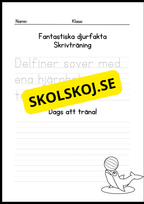 Fantastiska djurfakta - Skrivträning