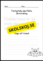 Fantastiska djurfakta - Skrivträning