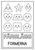Färglägg formerna - Häfte